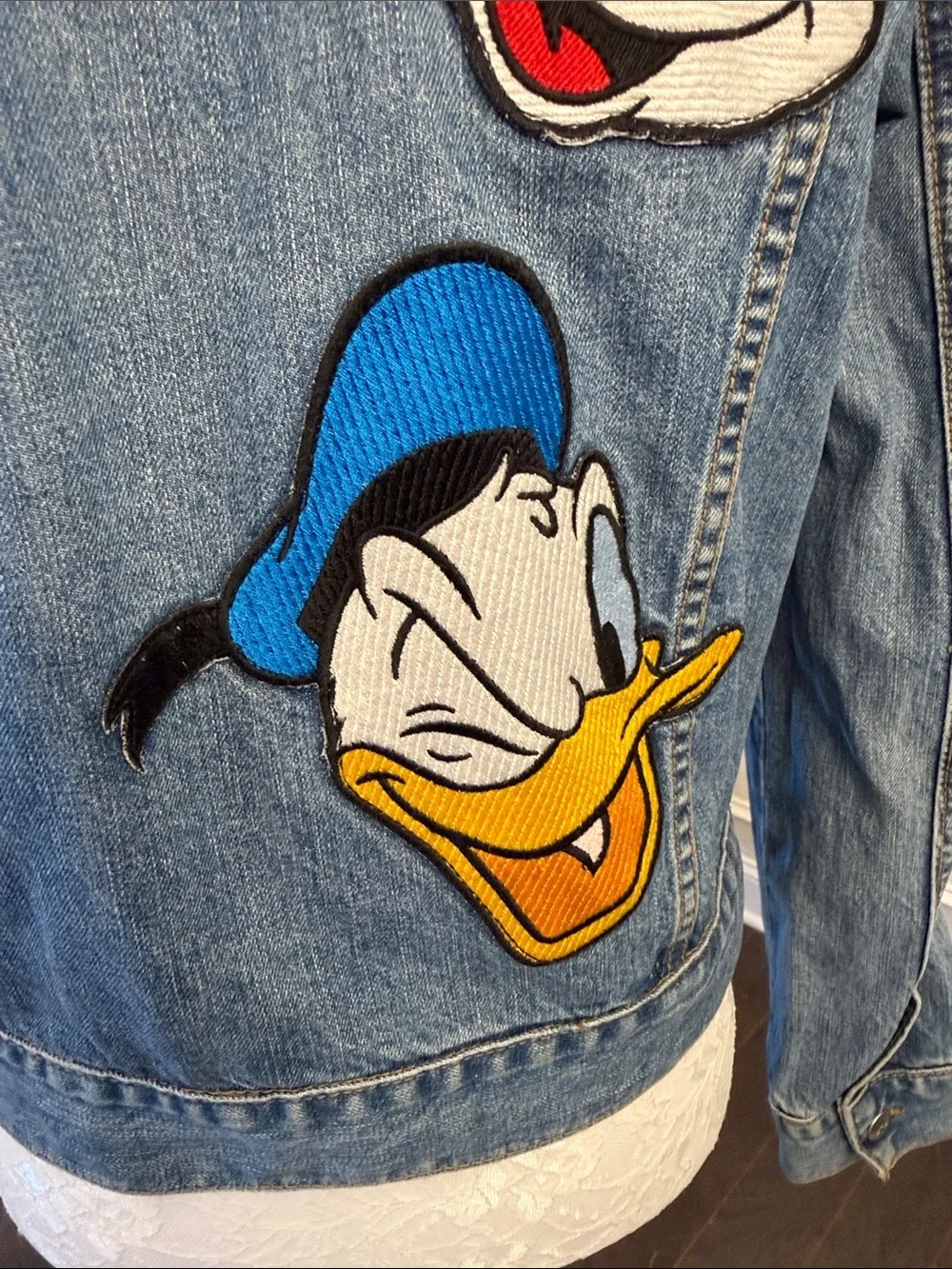 Rare Collectible Zara Trafaluc Denimwear Jacket with Disney Character Patches - Picture 8 of 13